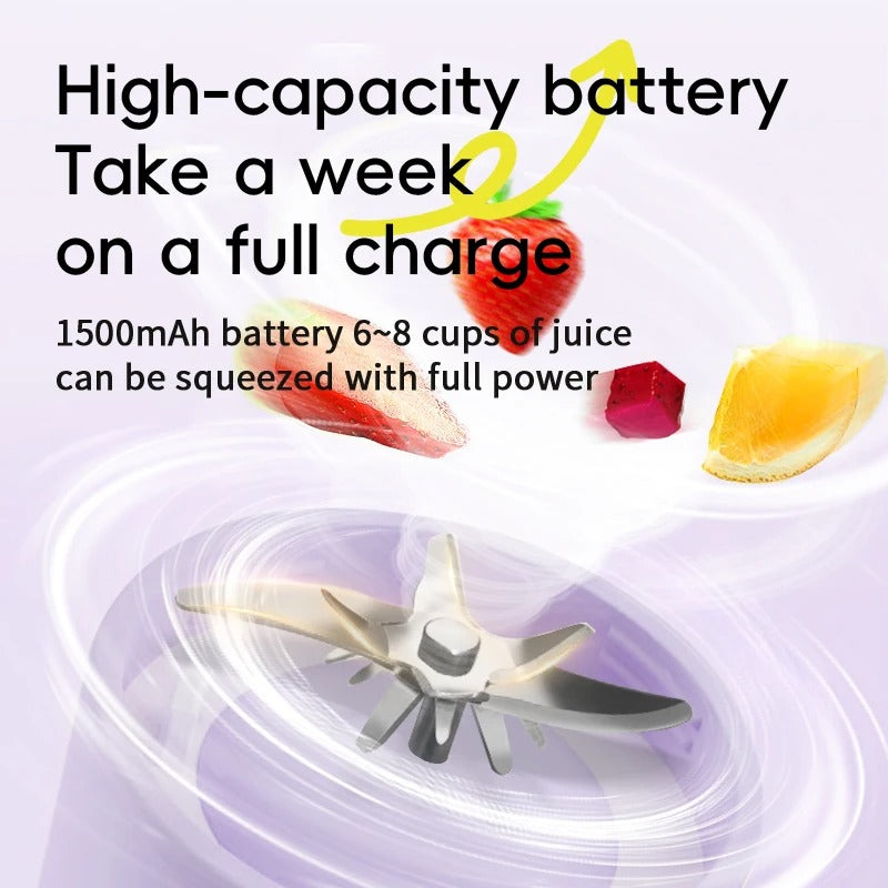 Mini 500ml Juicer Mixer for Smoothie Shake Protein Travel Sports Bottle Juicer Cup